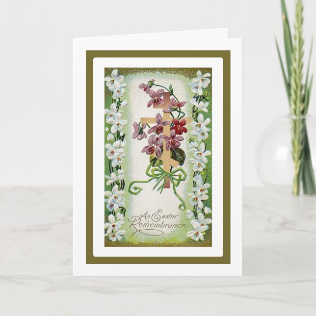 Pascha Påsk Card w/prayer of St John Chrysostom Helgkort (Framsida)