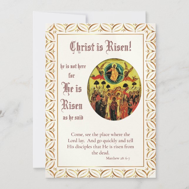 Pascha Påsk ortodox Christian Ascension Icon (Framsida)