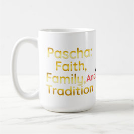 Pascha Tro Familj och Tradition Kristet Påskfirand Kaffemugg