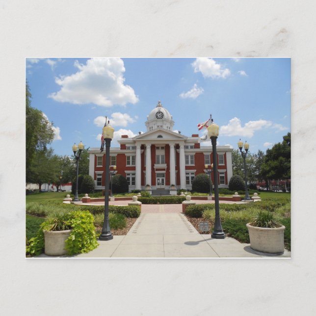 Pasco County Court House Florida Vykort (Framsida)