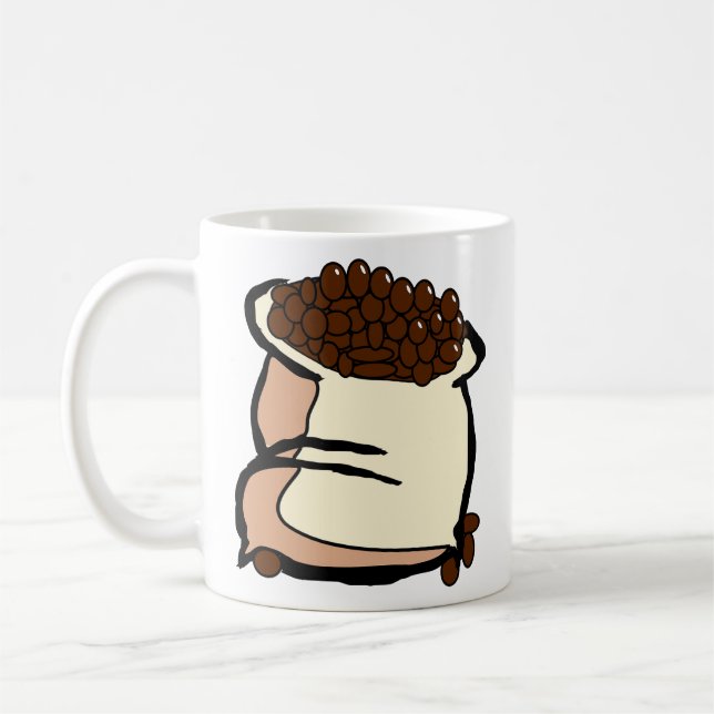 Påse Kaffe Bönor Bönor Kaffemugg (Vänster)