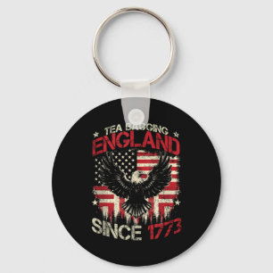 Påse med te i England sedan 1773 4 juli Vintage Nyckelring