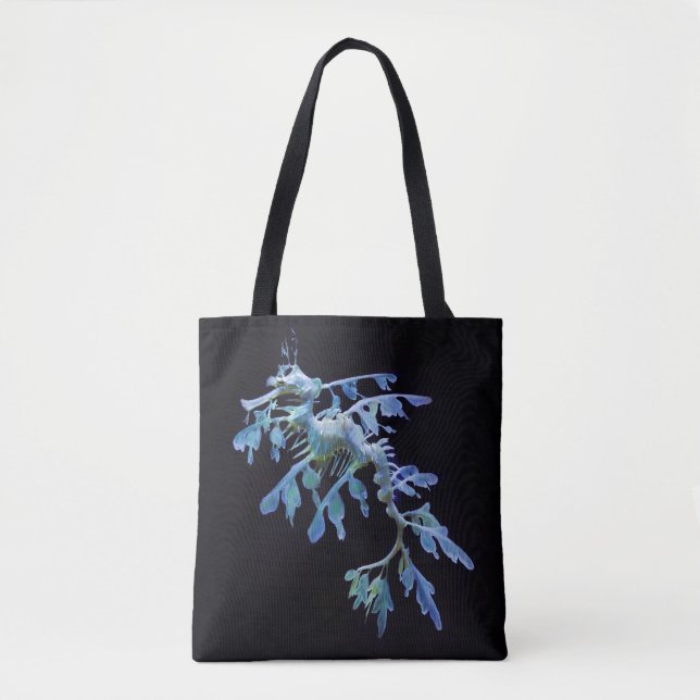 Påse med tryck över hela ytan av Leafy Sea Dragon Tygkasse (Framsida)