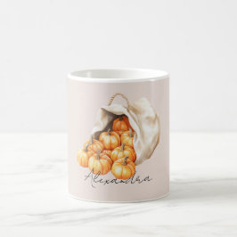 Påse pumpor kaffemugg