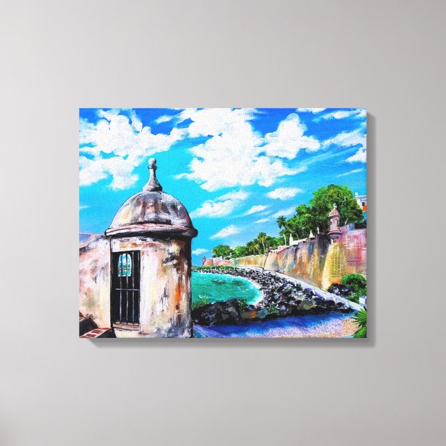 Paseo del Morro, Old San Juan, Puerto Rico Canvas (Framsida)