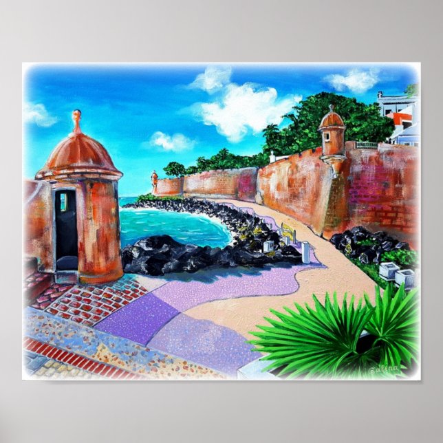 Paseo del Morro, Old San Juan, Puerto Rico Poster (Framsidan)