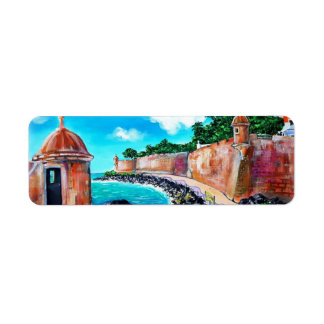 Paseo del Morro Returadress Etikett