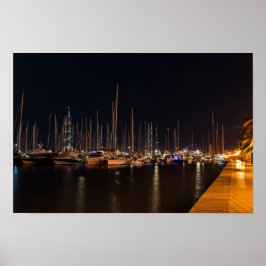 Paseo maritimo nattetid - Palma de Mallorca Poster