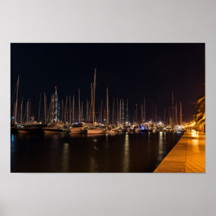 Paseo maritimo nattetid - Palma de Mallorca Poster