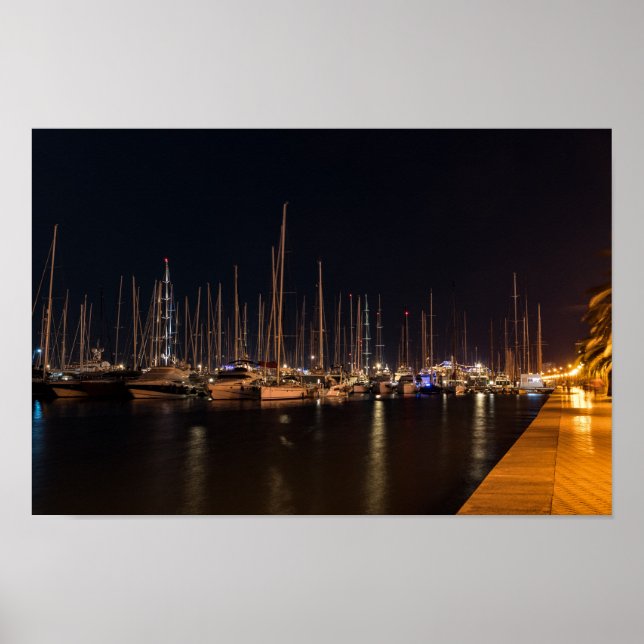 Paseo maritimo nattetid - Palma de Mallorca Poster (Framsidan)