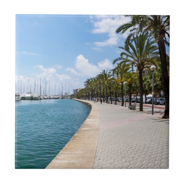 Paseo maritimo - Palma de Mallorca, Spanien Kakelplatta (Framsidan)