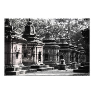 Pashupatinath tempel Lingams Fototryck