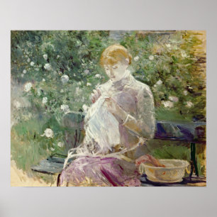 Pasie sömnad i Bougivals trädgård, 1881 Poster