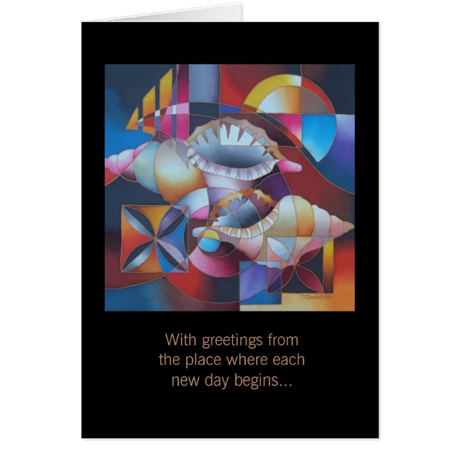 "PASIFIKA ATT KALLA ", HÄLSNINGSKORT (Framsidan)