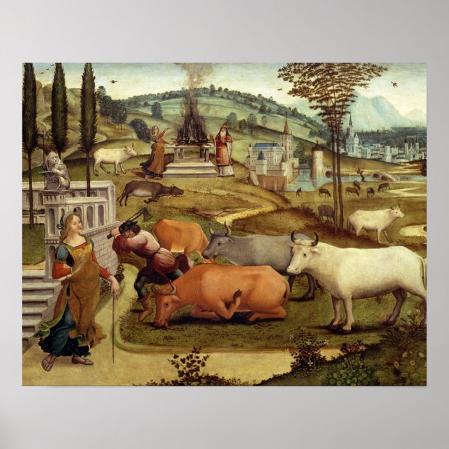 Pasiphae, hustru till Kung Minos i Cr Poster (Framsidan)