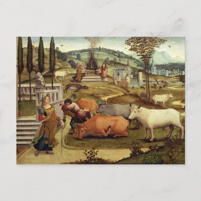 Pasiphae, hustru till Kung Minos i Cr Vykort (Framsida)