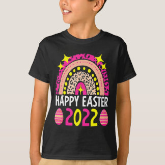 Påsk 2022 regnbåge söt glad påsk 2022 kvinnor m t shirt