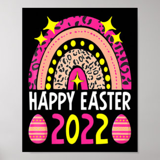 Påsk 2022 regnbåge söt glad påsk 2022 kvinnor poster