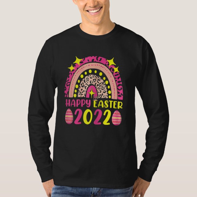 Påsk 2022 Regnbåge T- Cute Glad påsk 2022 Wome T Shirt (Framsida)