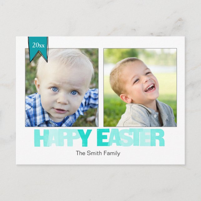 Påsk 2 fotovykort helg vykort (Framsida)