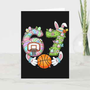 Påsk 6 7 Meme Sex Sju Söt Kanin Basketboll Ea Kort