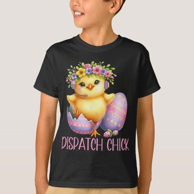 Påsk 911 Dispatcher Gift Police Dispatch Thin Go T Shirt (Framsida)