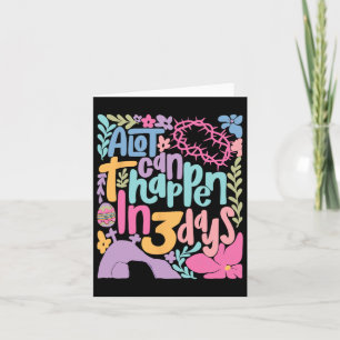 Påsk A kan hända mycket om 3 dagar, Boho Flower Wo Kort