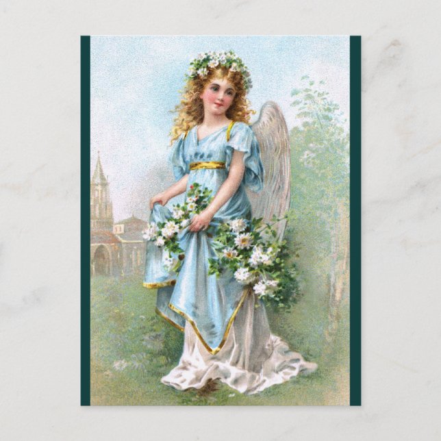 Påsk Angel Helg Vykort (Framsida)