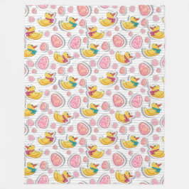 Påsk Anka och ägg Mönster Fleecefilt