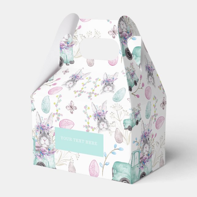 Påsk Anpassningsbar Watercolor inslag Presentaskar (Framsidan Sidan)