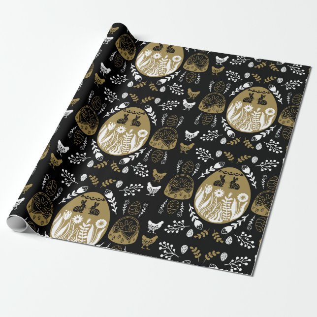 Påsk April Helgdag Gift Presentpapper (Utrullad)