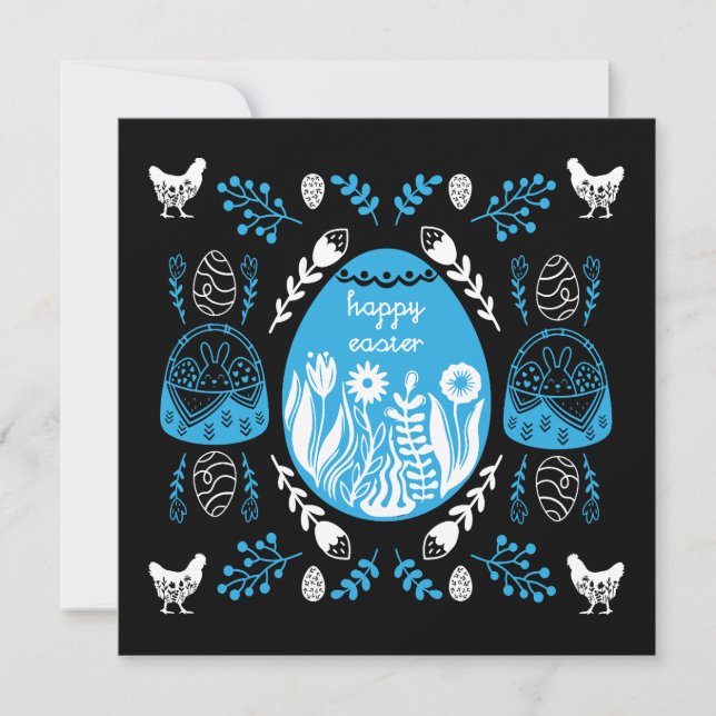 Påsk april ledighet julkort (Framsida)