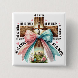 Påsk är Jesus Kristus Ressuretion Knapp