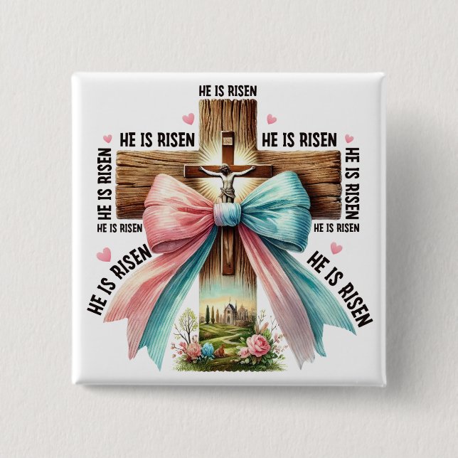 Påsk är Jesus Kristus Ressuretion Knapp (Framsida)
