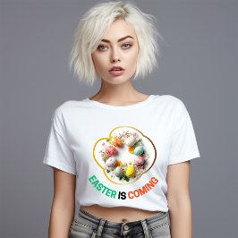 Påsk är på väg - Rabbit i Cute Baby T Shirt