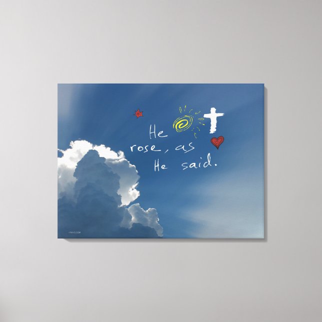 Påsk är rekurort, han är reisen Jesus Ro Canvastryck (Framsida)