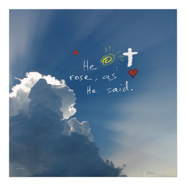Påsk är rekurort, han är reisen Jesus Ro Fototryck (Framsidan)