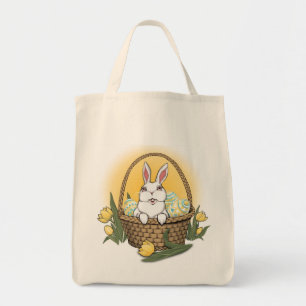 Påsk Art Tote Bag Påskhare Art Shopping bag Tygkasse