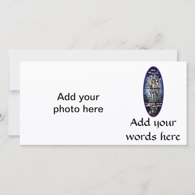 Påsk: Återställande av Kristus nedfläckad glas Julkort (Framsida)