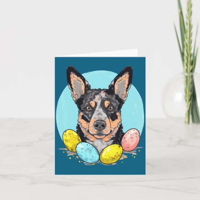 Påsk Australian Cattle Dog Kanin Kort (Framsida)