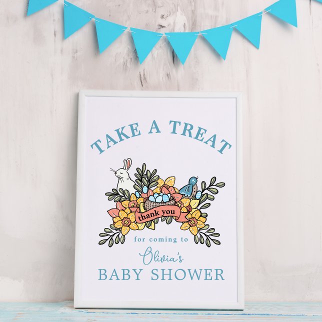 Påsk Baby Shower Treat Favor Bord-tecken Poster (Skapare uppladdad)