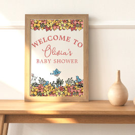 Påsk Baby Shower Välkommen Bord-skylt Poster