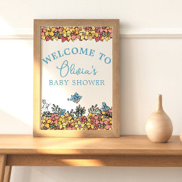Påsk Baby Shower Välkommen Bord-skylt Poster