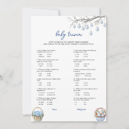 Påsk Baby Trivia-babyvyns spelkort Julkort