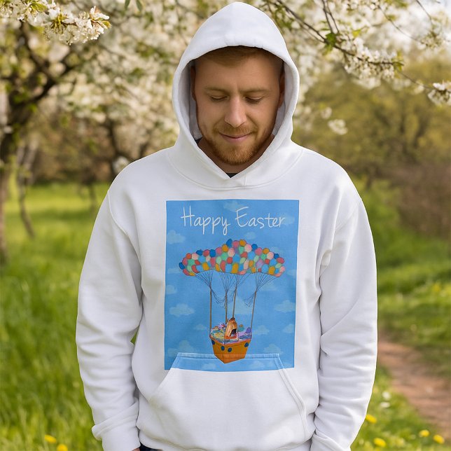 Påsk Balloon Basket med färgstarka ägg Hoodie (Skapare uppladdad)