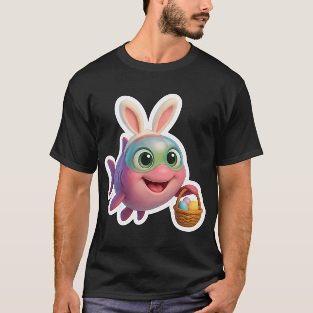 Påsk Barreleye Fisk T Shirt (Framsida)