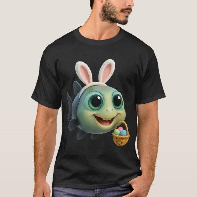 Påsk Barreleye Spökfisk T Shirt (Framsida)