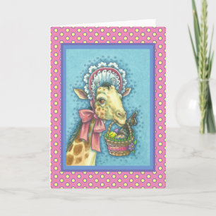 PÅSK BASKET GIRAFFE GREETING CARD VERSALT VERSALT HELGKORT
