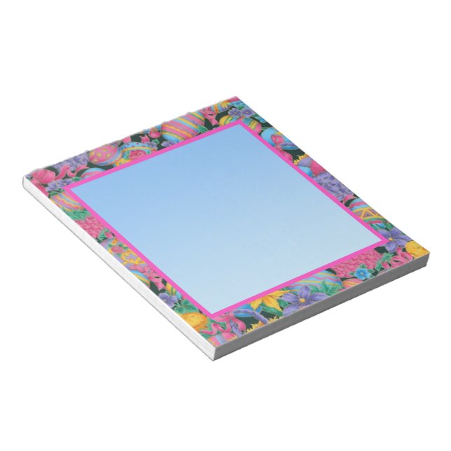 Påsk Basket och ägg Anteckningsblock (Vinklad)