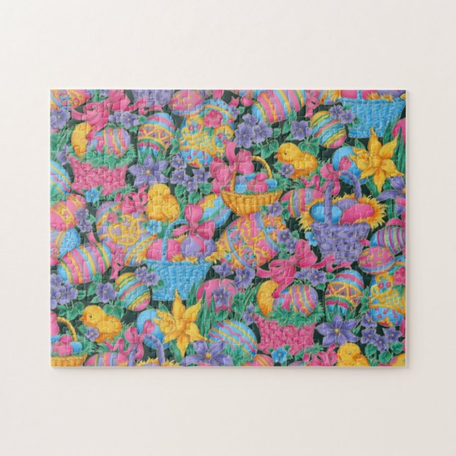 Påsk Basket och ägg Pussel (Horisontell)